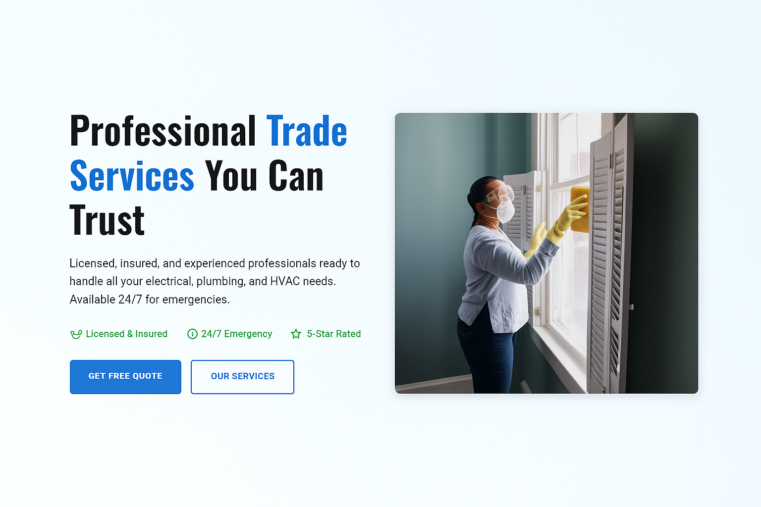 Trade Services Template Preview